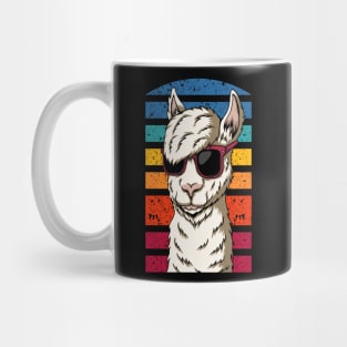 Retro Chill Llama with Sunglasses Mug